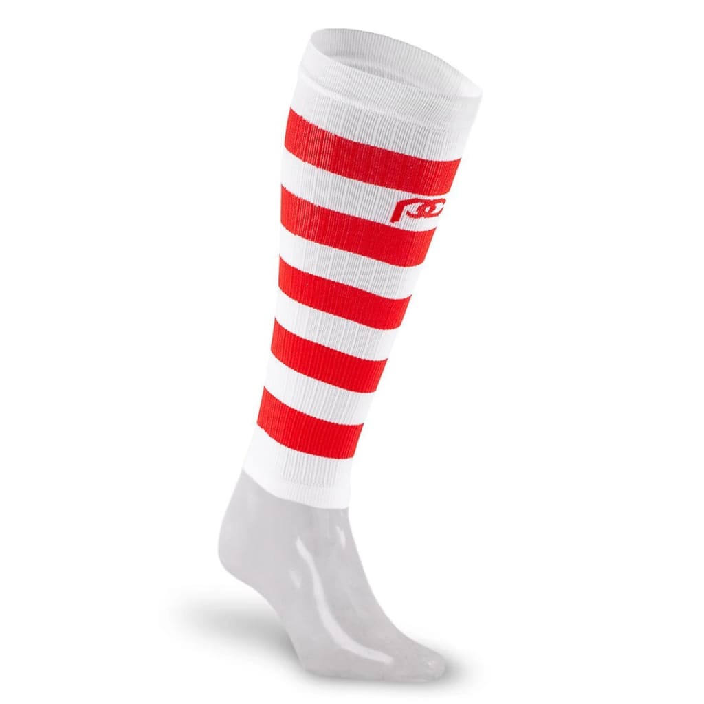 Calf Sleeve White and Red Stripe