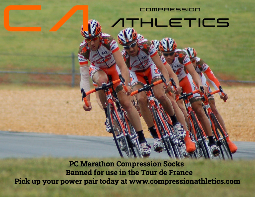 Why are ProCompression marathon compression socks banned in the Tour de France?!!