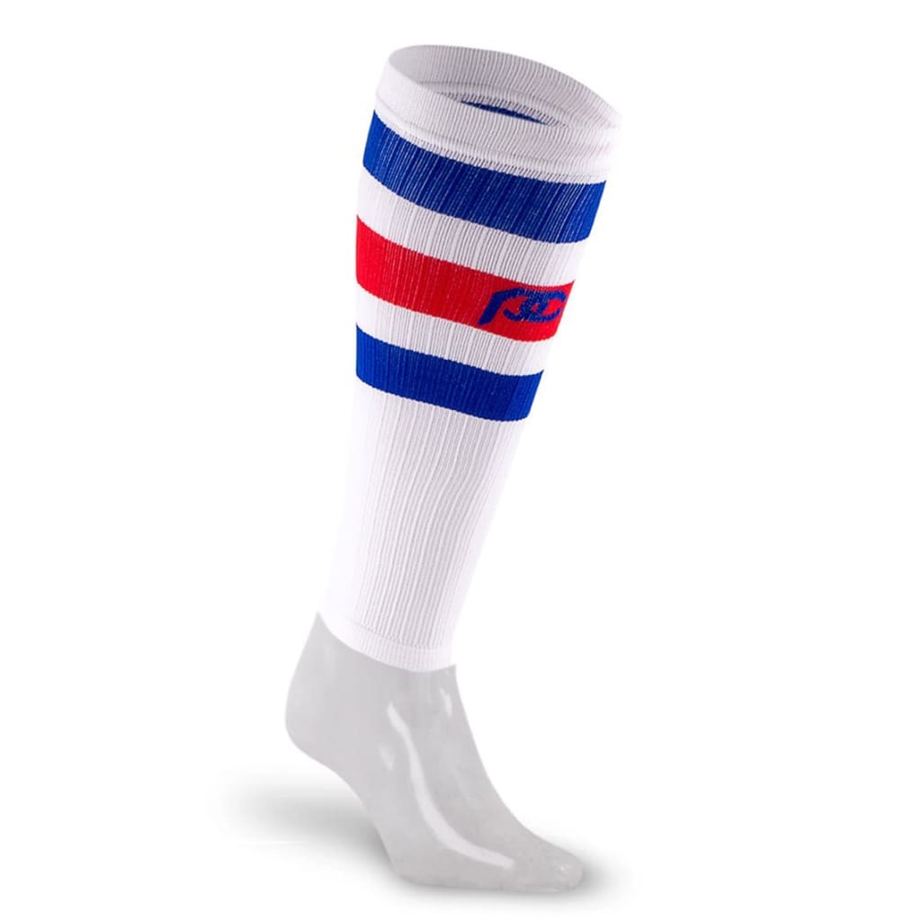 Calf Sleeve White Red and Blue Stripe